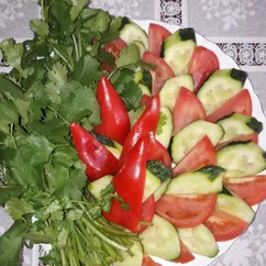 Овощная нарезка 🥒🍅☘🌶