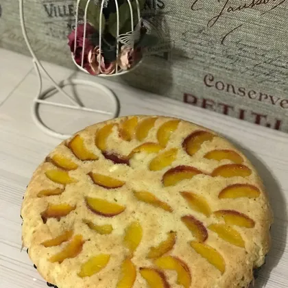 Творожно-персиковый пирог