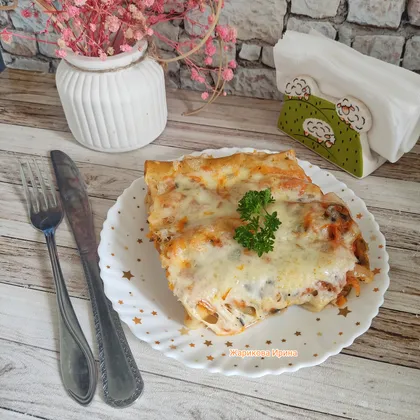 Каннеллони с фаршем в духовке