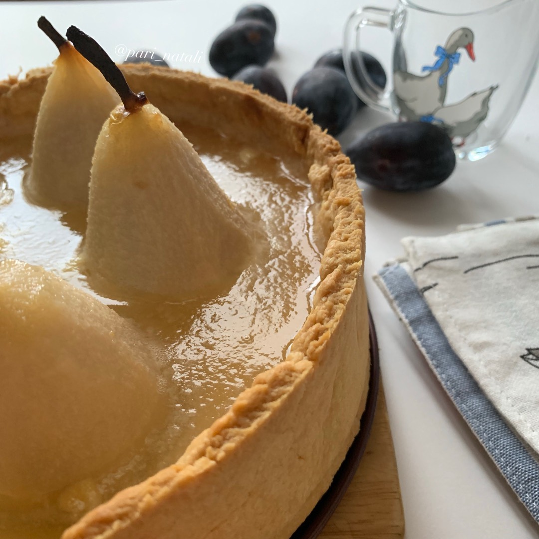 Пирог «груши в хрустале» - пошаговый рецепт с фото