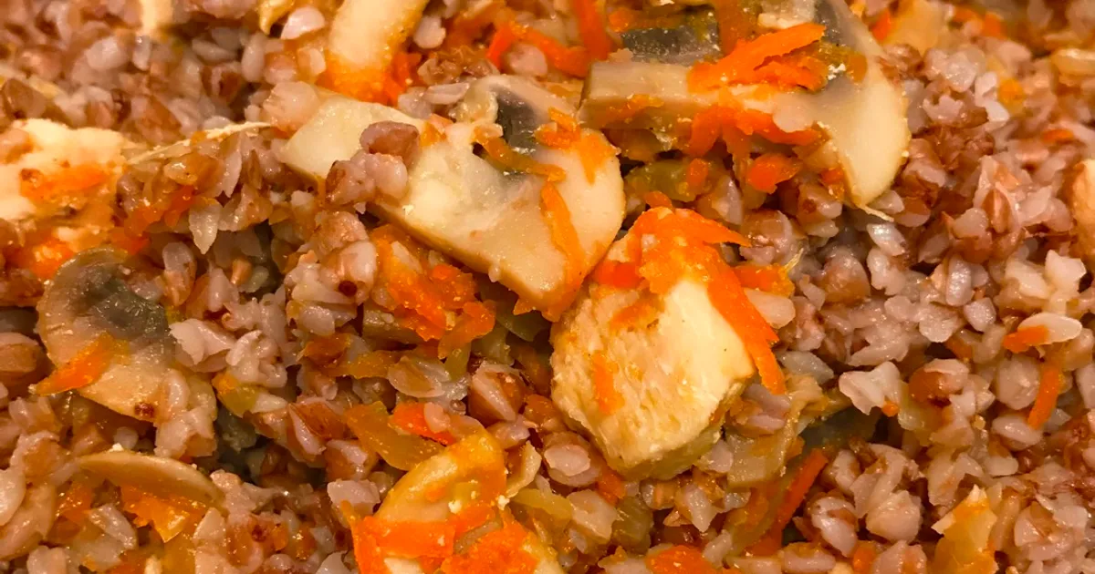 Гречка с куриной грудкой и грибами рецепт с фото пошаговый от Лариса ...