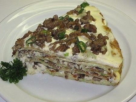 Кабачковый пирог С мясом И грибами