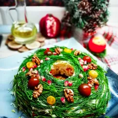 Салат "Рождественский венок" 🥗🎄