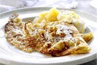 Орехово-лимонные блинчики на сливках