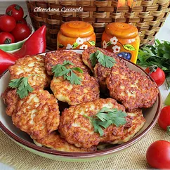 Оладьи с мясным фаршем
