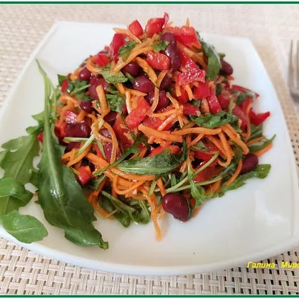 Салат из моркови по-корейски и фасоли
