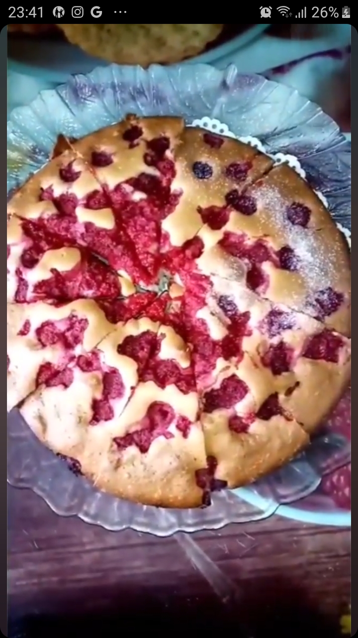 Малиновый пирог, ягоды могут быть любые 🍓