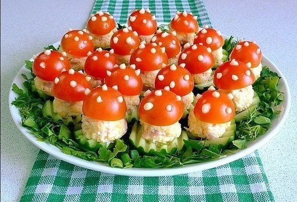 Новогодняя Закуска "Мухомор"