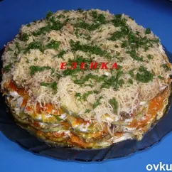 Кабачково-морковный торт-закуска