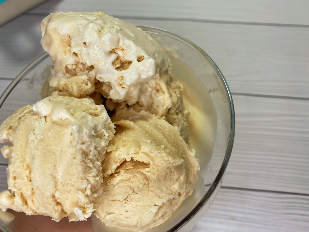 Мороженое с Термомикс: карамель с миндалем и сыр с грецкими орехами