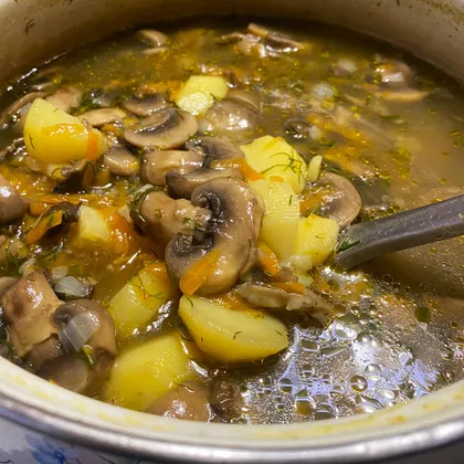 Суп грибной с картофелем