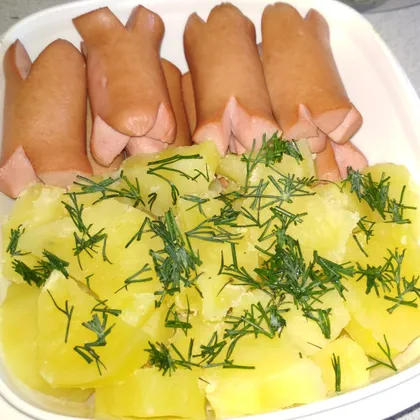 Картошка с сосисками отварные