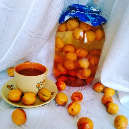 Компот из абрикосов 'Солнечные зайчики' 🤗#заготовки