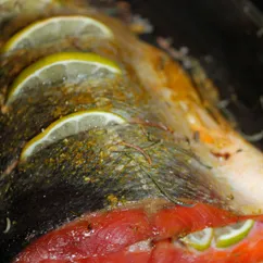 Нерка (кижуч), запечённые в духовке 