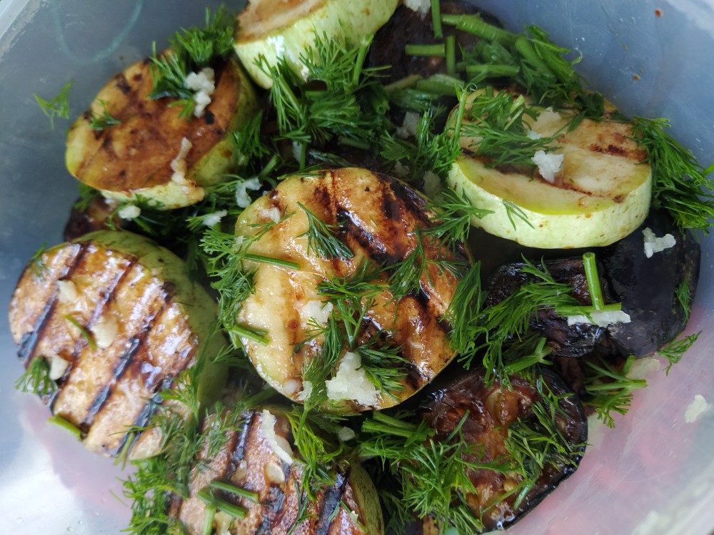 Кабачки и баклажаны гриль
