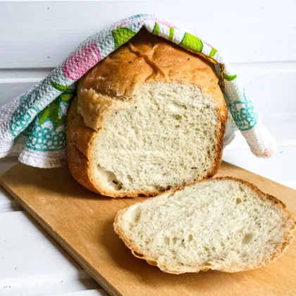 Пшеничный хлеб на рассоле с кавказскими травами в хлебопечке