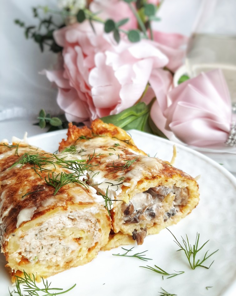 ПП Картофельные трубочки с мясом и грибами 🍄
