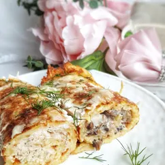 ПП Картофельные трубочки с мясом и грибами 🍄