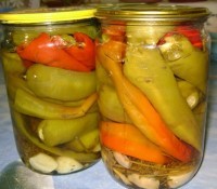 Соленый кабачок с чесноком и горьким перцем