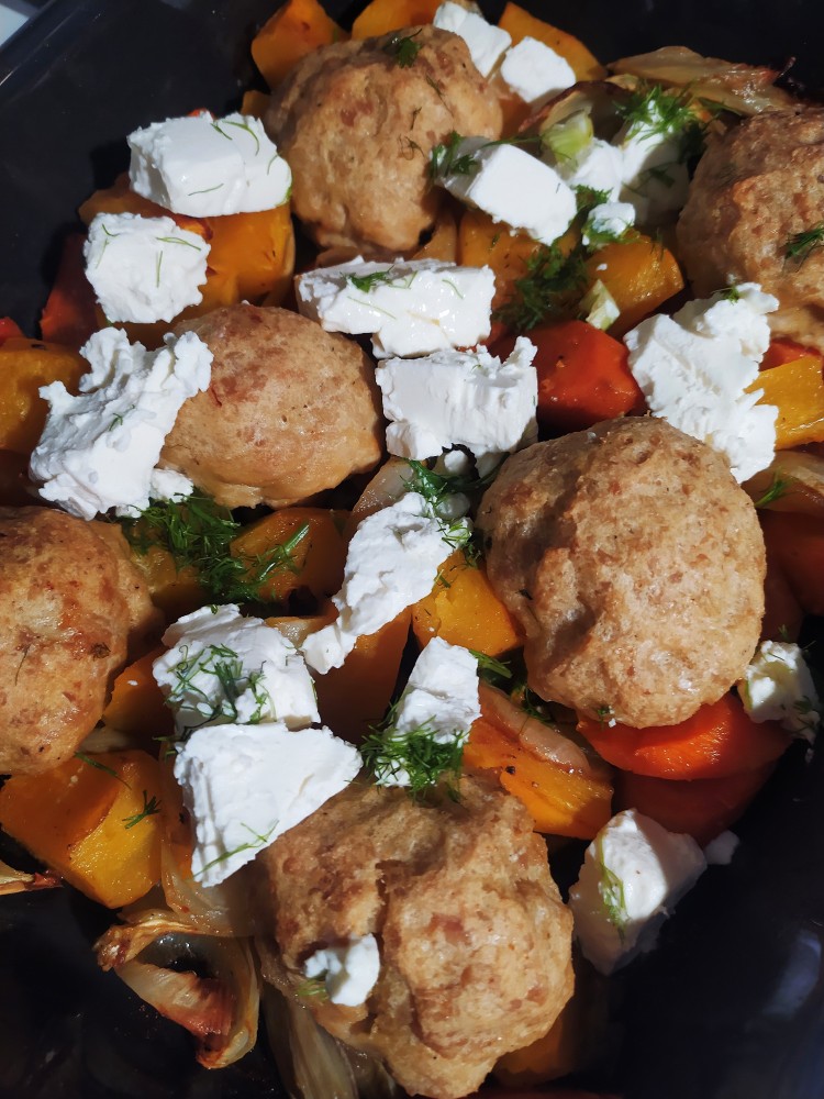 Митболлы с осенними овощами