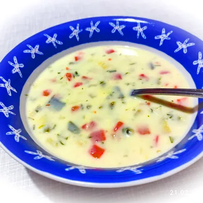 Вегитарианский овощной суп на скорую руку. Обед № 22