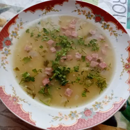 Суп гороховый с салями
