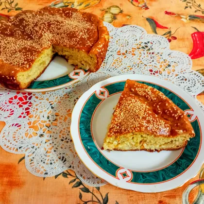 Заливной пирог с капустой