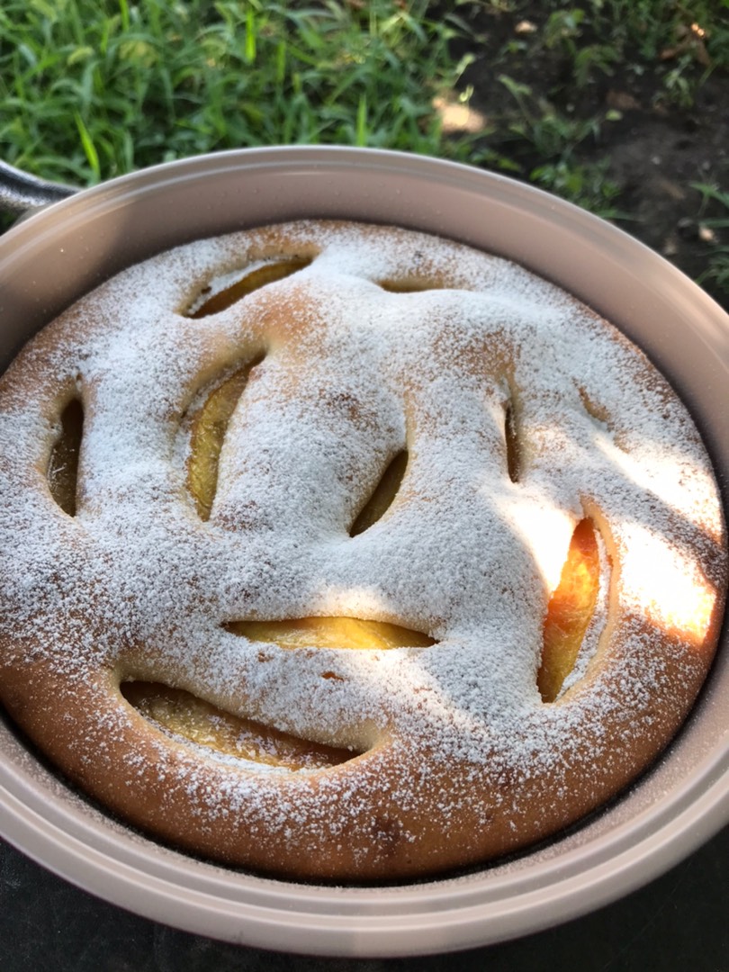 Цветаевский пирог с персиками