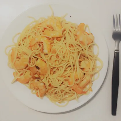 ПП Спагетти с креветками и арахисом