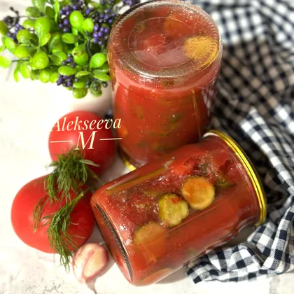 Закусочные огурцы в томатном соусе 