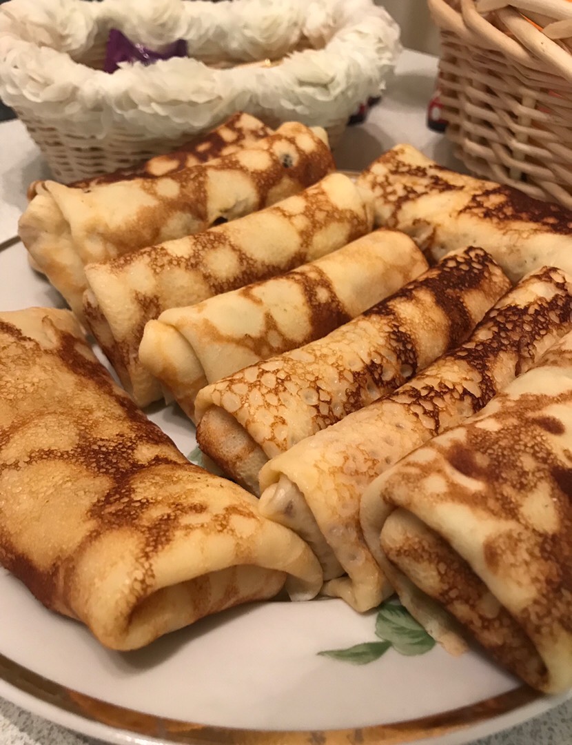 Блины «Конвертики с яблоками»🥞