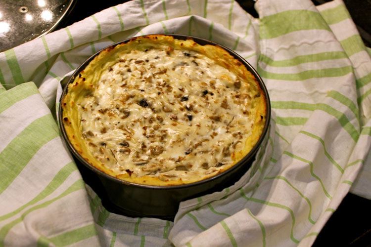 Грибной киш
