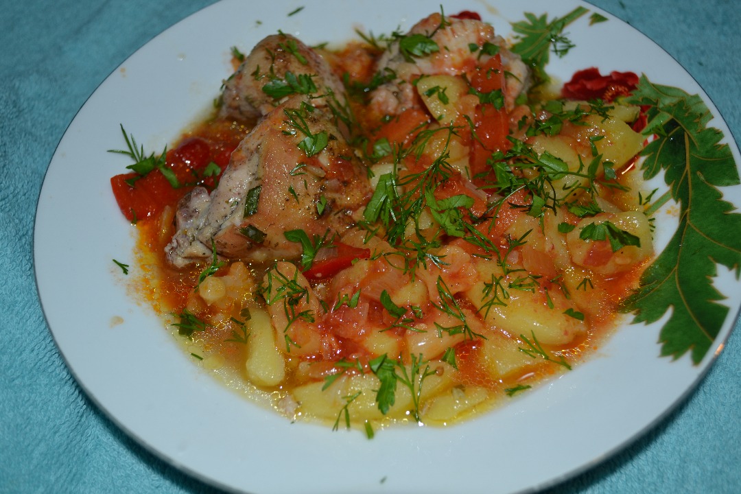 Баранина с картофелем в собственном соку