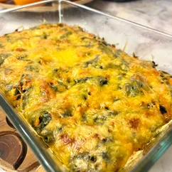 Запеканка «Три сыра» со шпинатом