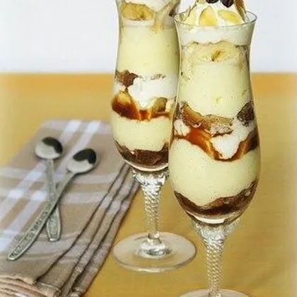 Десерт с бананом и ликером 'Бейлис'