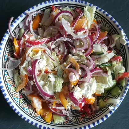 Салат овощной с сыром Фетаки