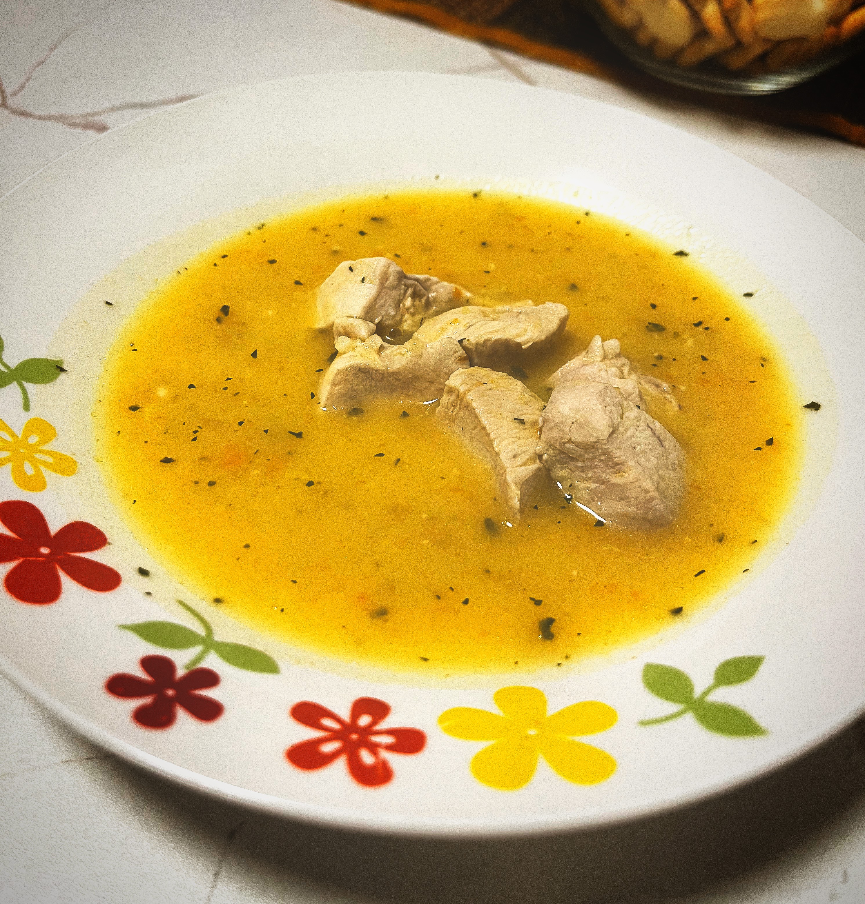 Сливочный суп с курицей