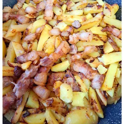Жареная картошка на сале