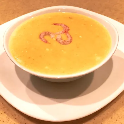 Сливочный крем-суп с креветками