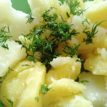 Картофель отварной с маслом и укропом