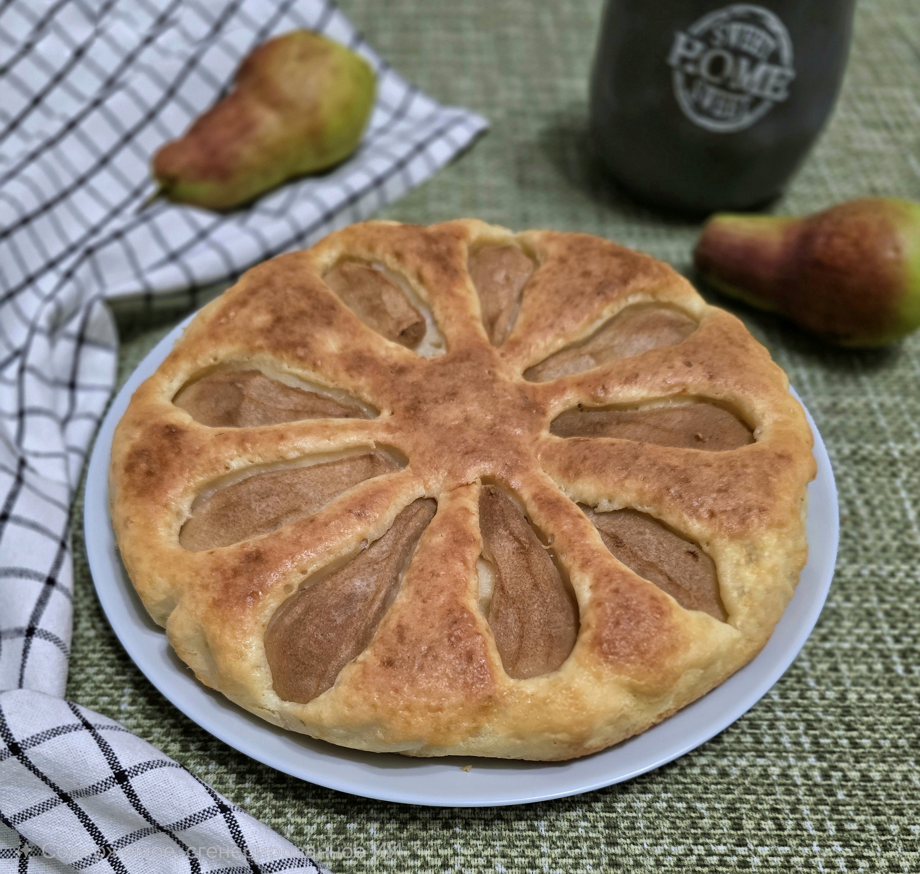 Творожный бисквит с грушей. Новогодние пироги рецепты