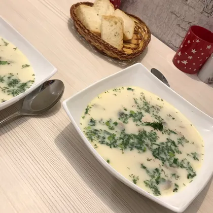 Сырный суп с курицей