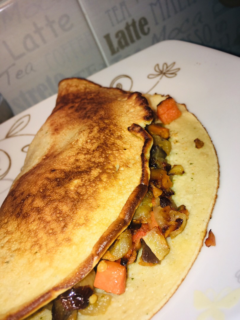 Овсяноблин с овощами