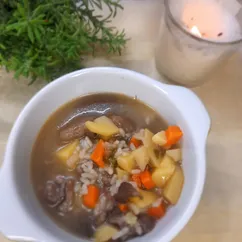 Грибной суп с рисом 