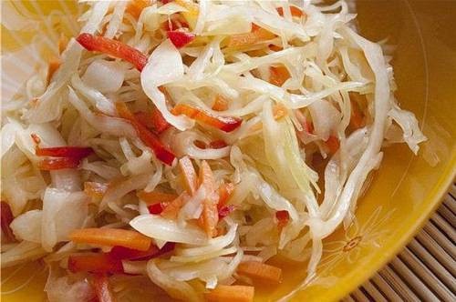 Салаты с белокочанной капустой на зиму