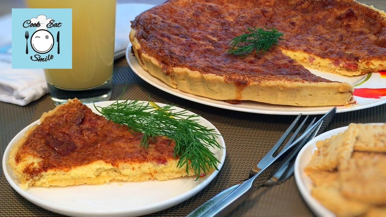 Вкуснейший пирог с сыром и беконом. Киш лорен