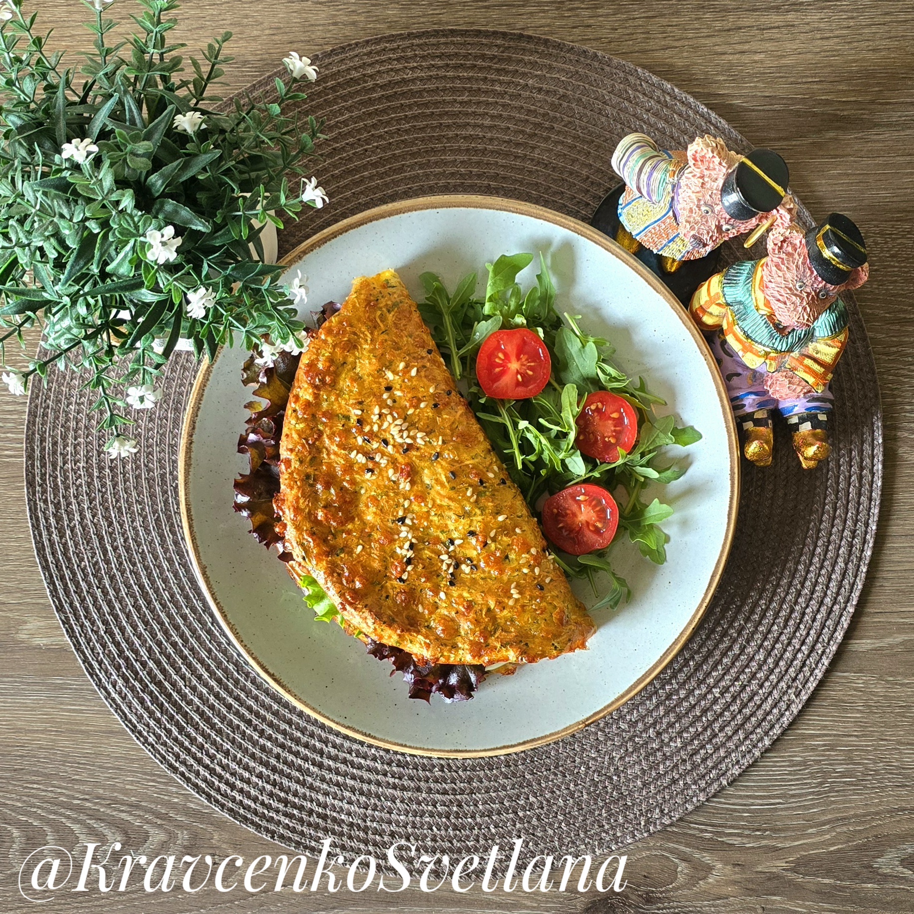 Лепешка кабачково-сырная 