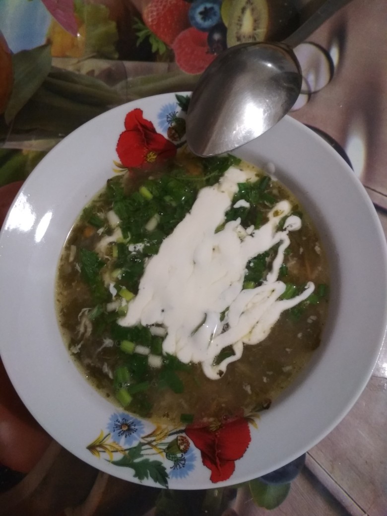 Зелёные щи со щавелем
