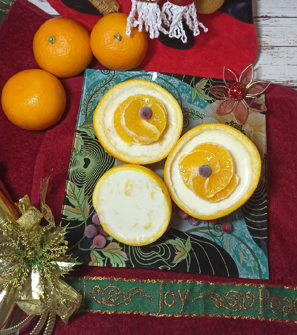 Бланманже из рикотты с апельсином