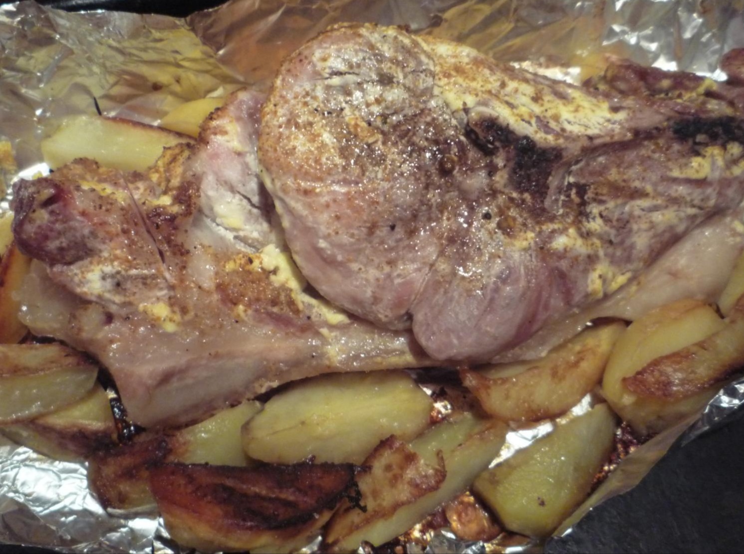 свинина с картошкой в фольге в духовке порционно пошаговый рецепт | Дзен